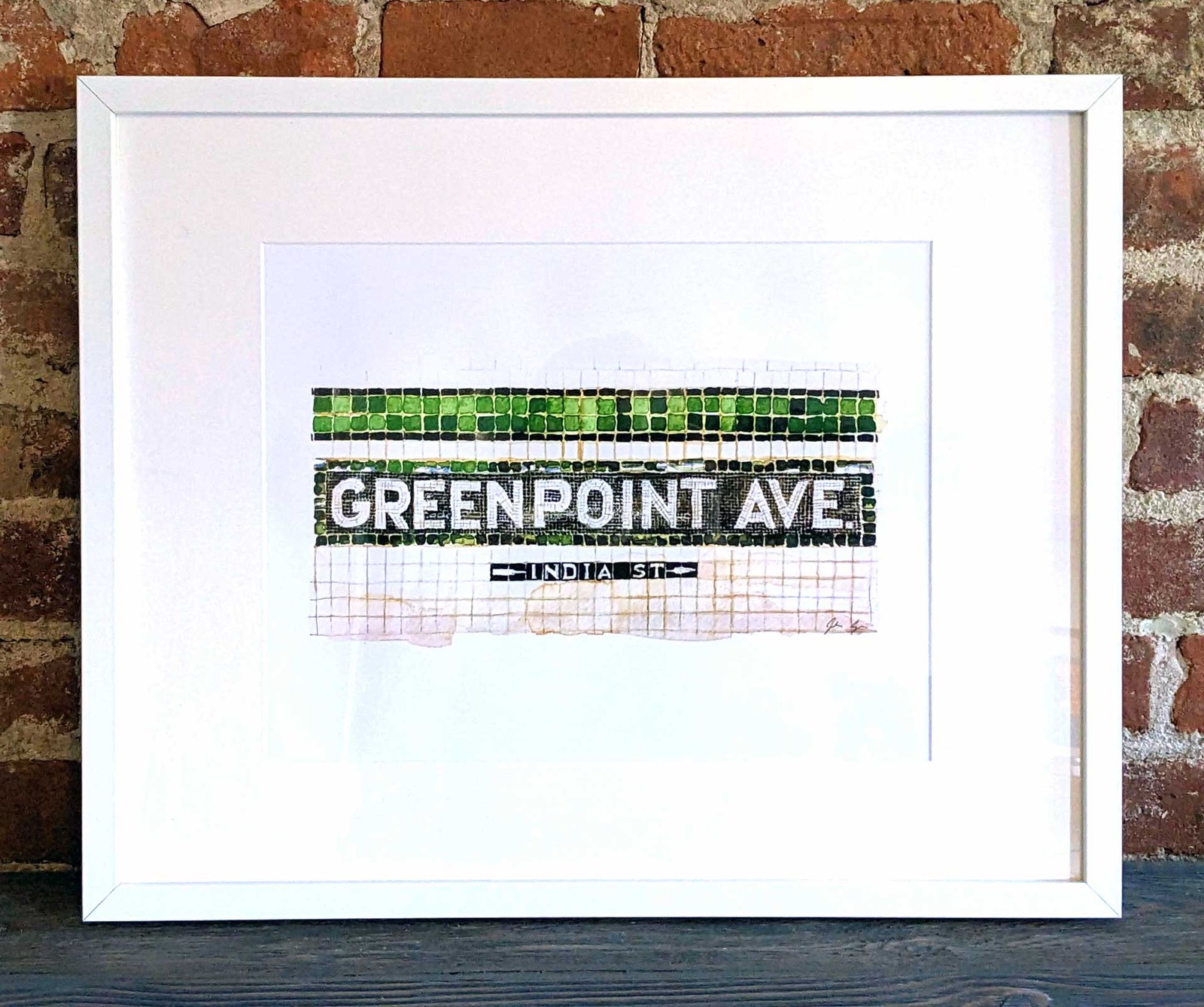 Greenpoint-Ave-Sign-Framed